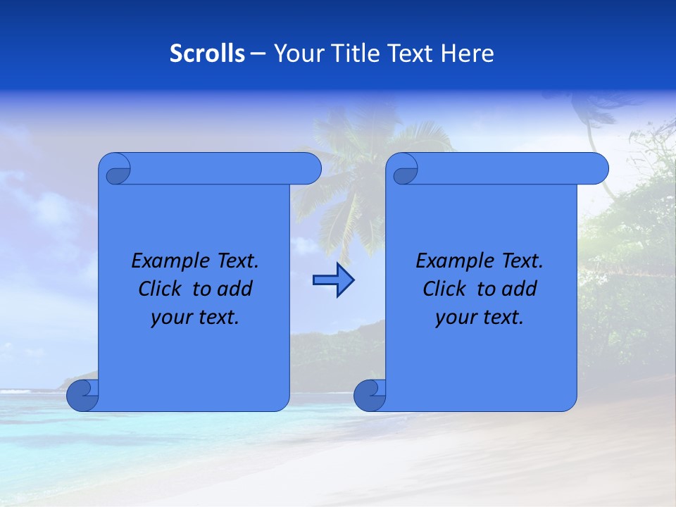 White Coconut Bay PowerPoint Template