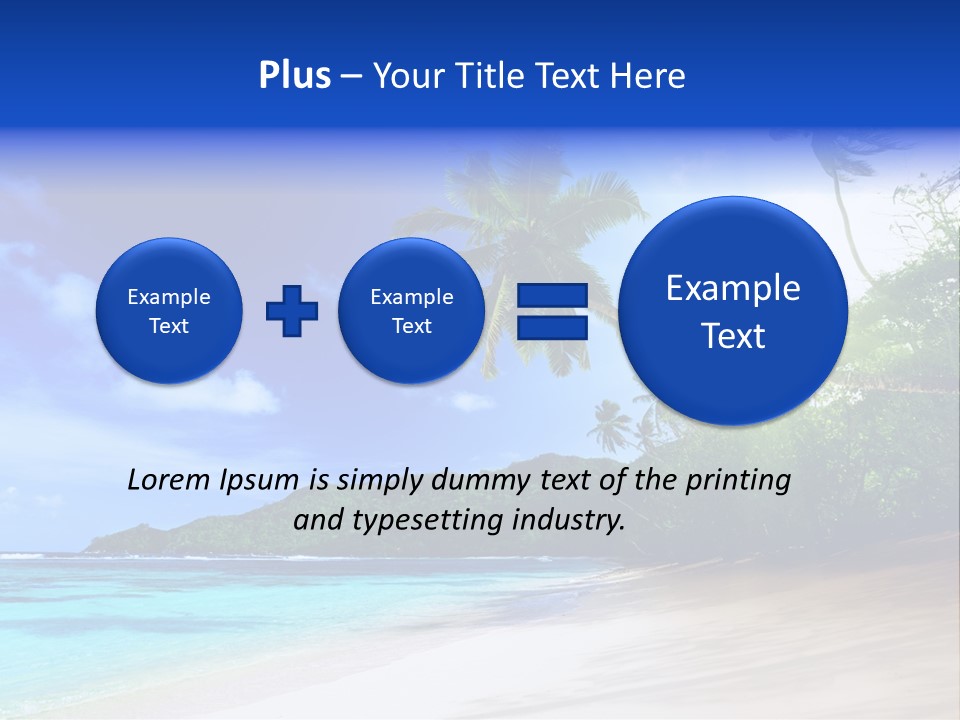 White Coconut Bay PowerPoint Template