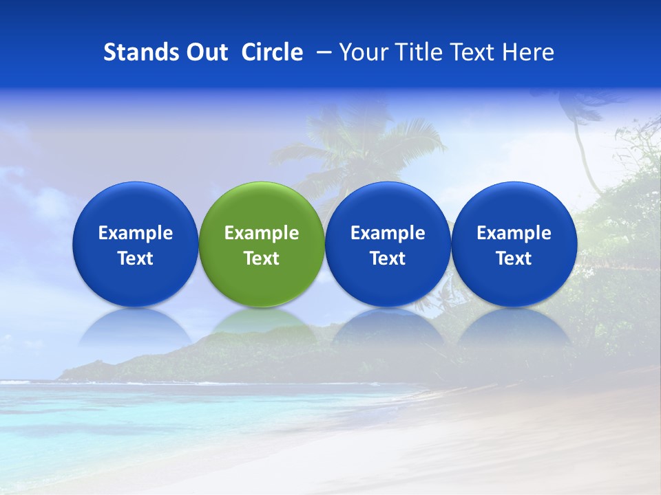 White Coconut Bay PowerPoint Template