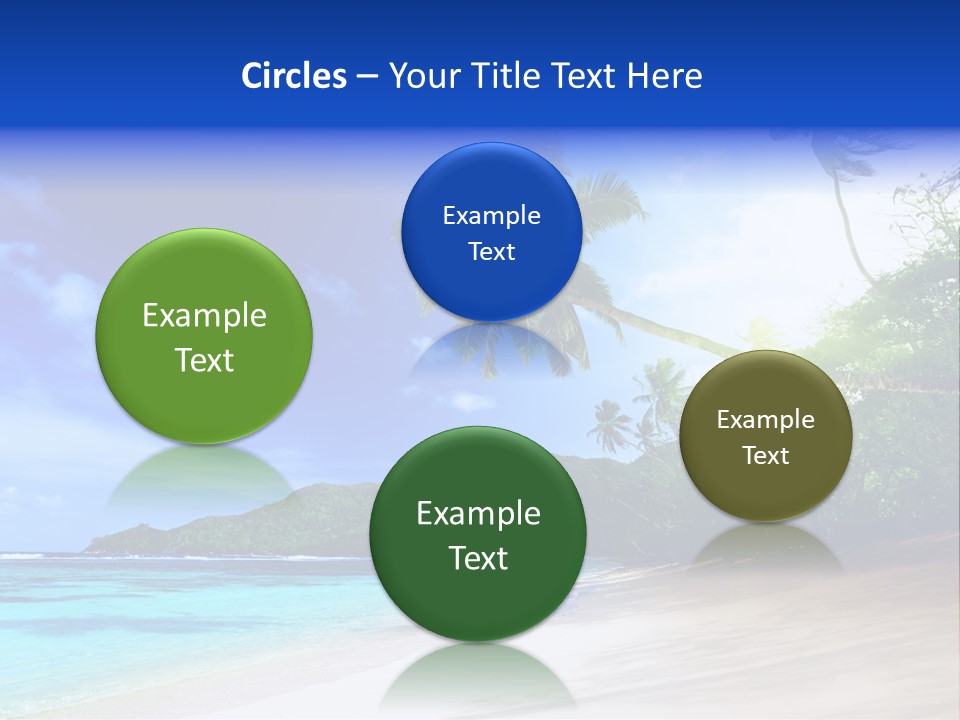 White Coconut Bay PowerPoint Template