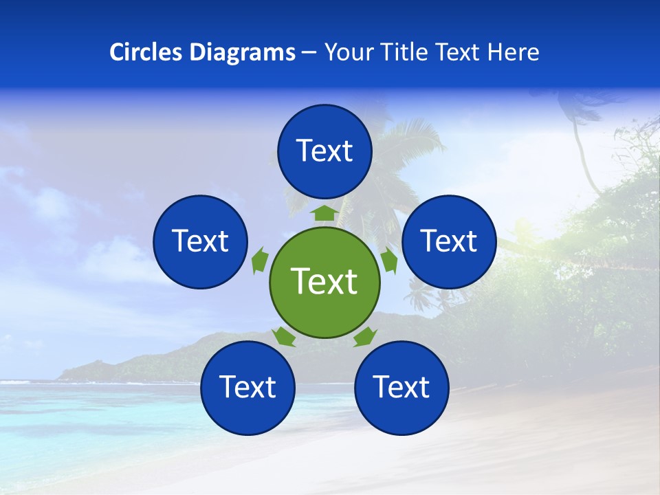 White Coconut Bay PowerPoint Template