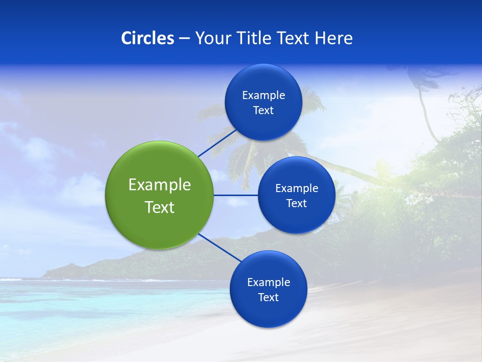 White Coconut Bay PowerPoint Template