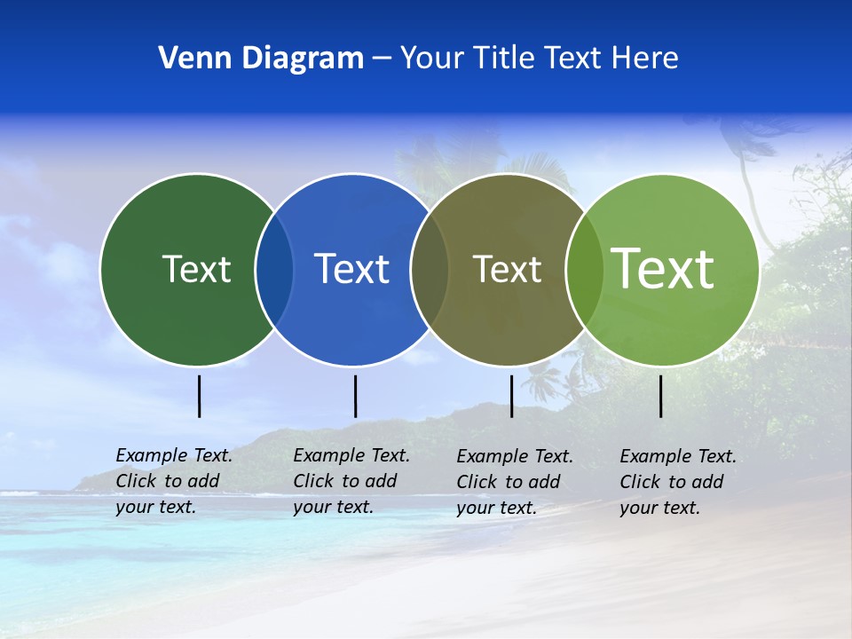 White Coconut Bay PowerPoint Template