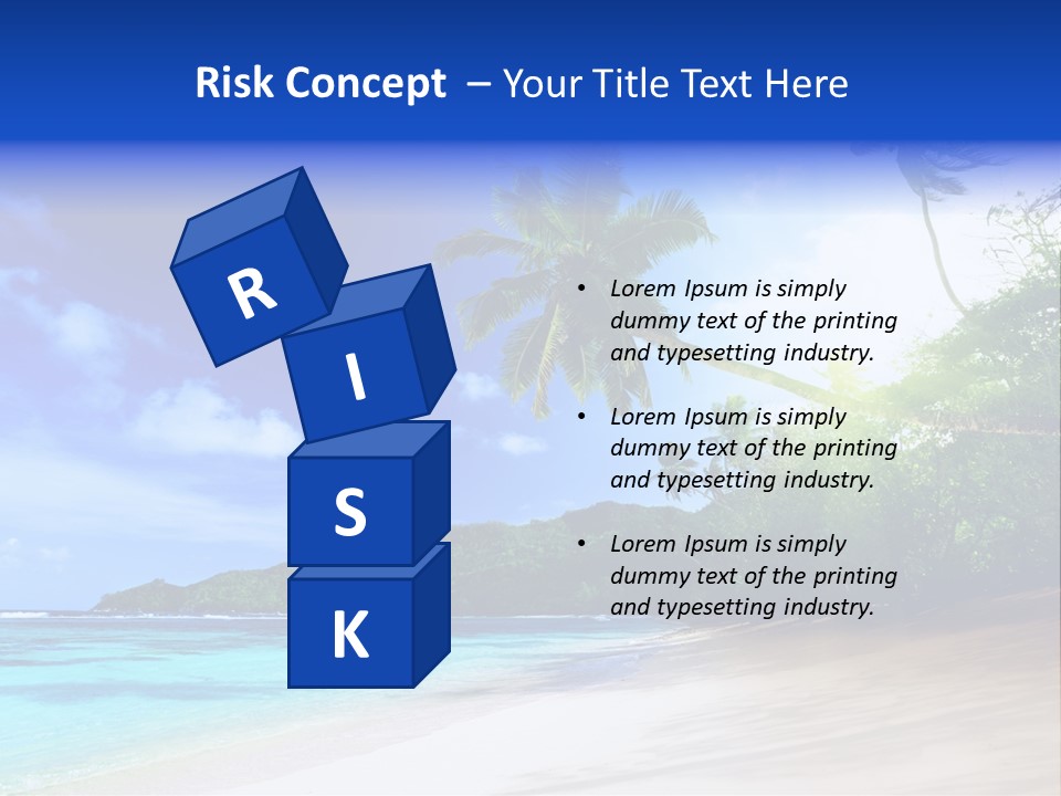 White Coconut Bay PowerPoint Template