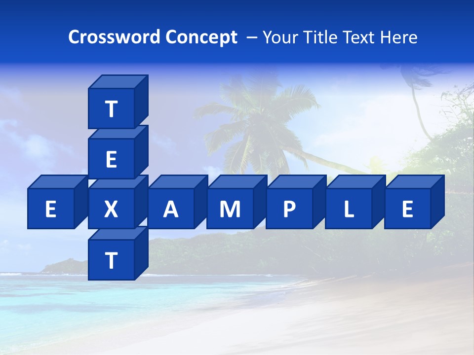 White Coconut Bay PowerPoint Template