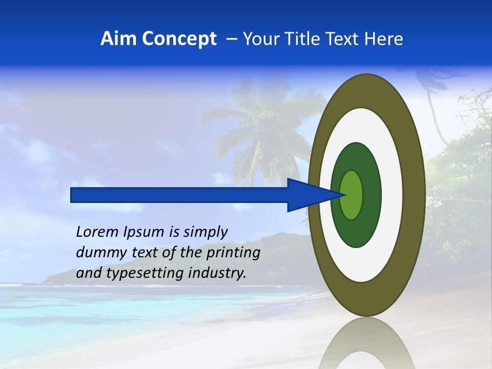 White Coconut Bay PowerPoint Template