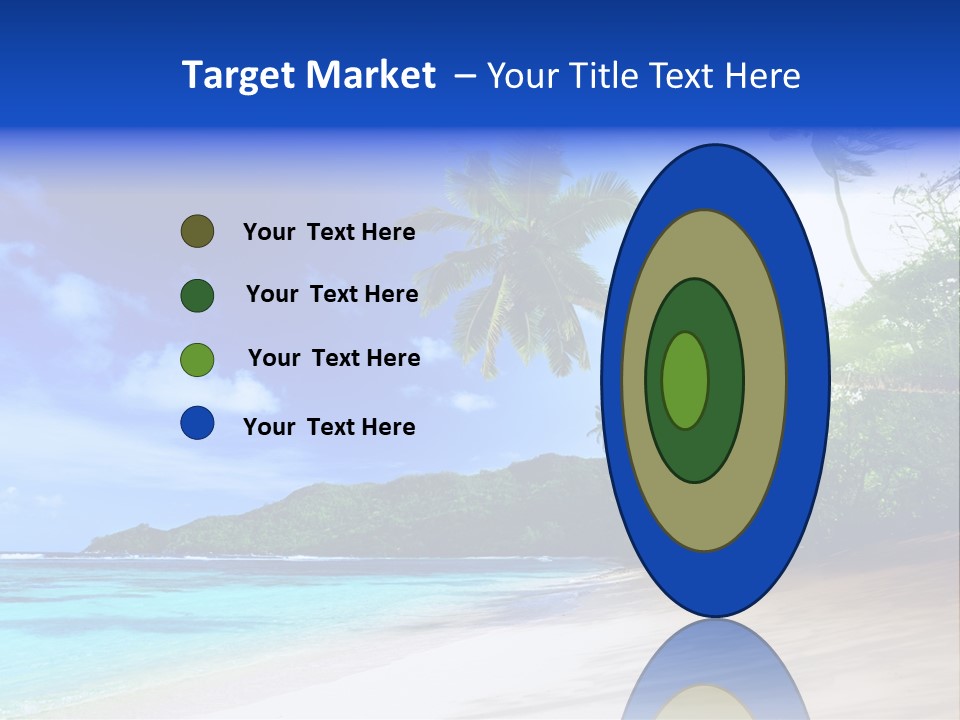 White Coconut Bay PowerPoint Template