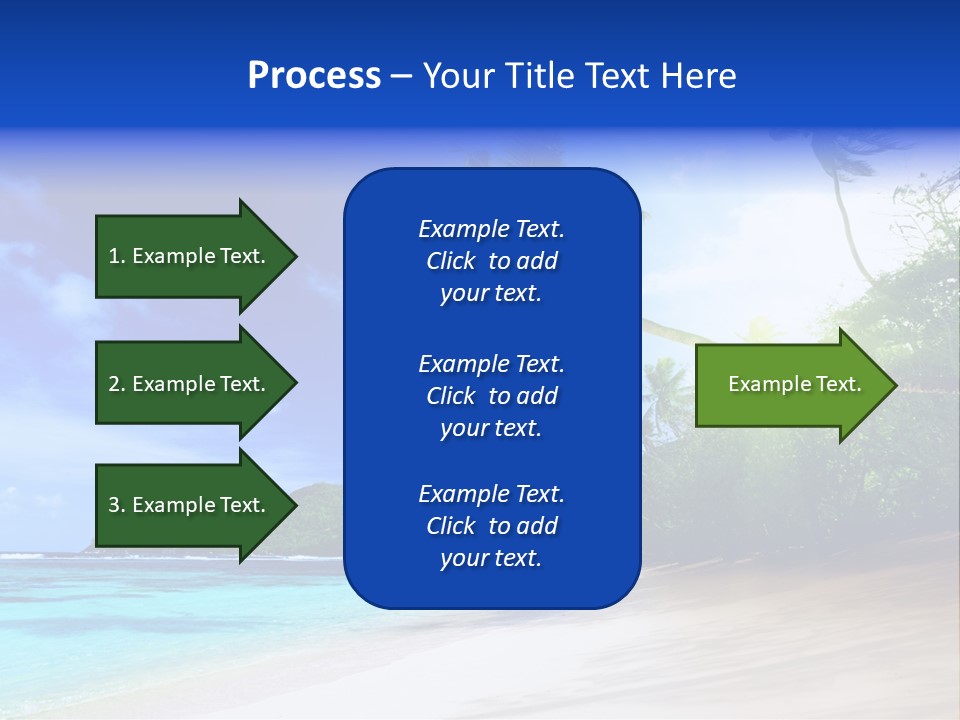 White Coconut Bay PowerPoint Template