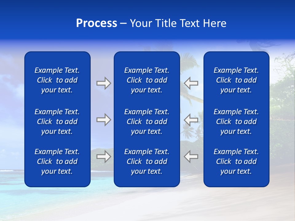 White Coconut Bay PowerPoint Template