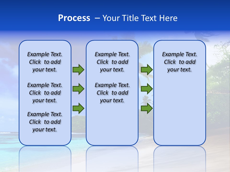 White Coconut Bay PowerPoint Template