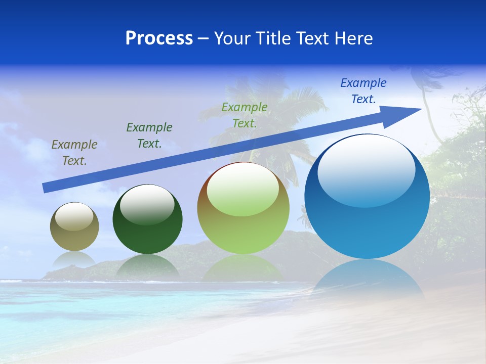 White Coconut Bay PowerPoint Template