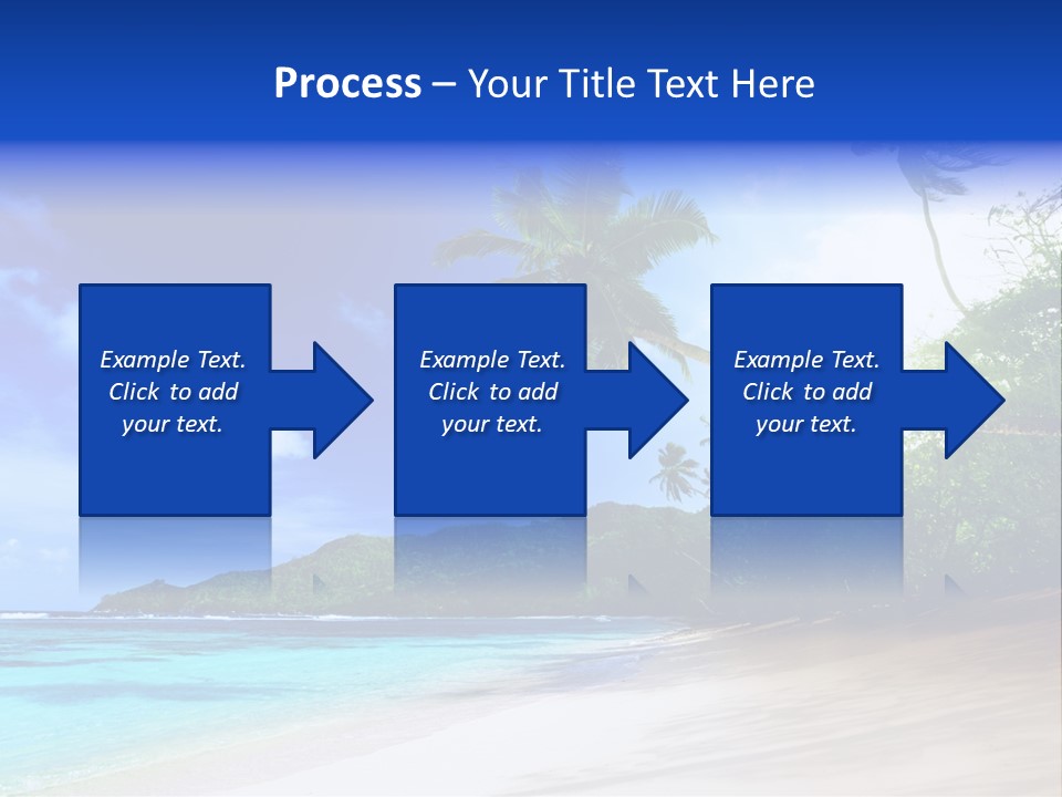 White Coconut Bay PowerPoint Template