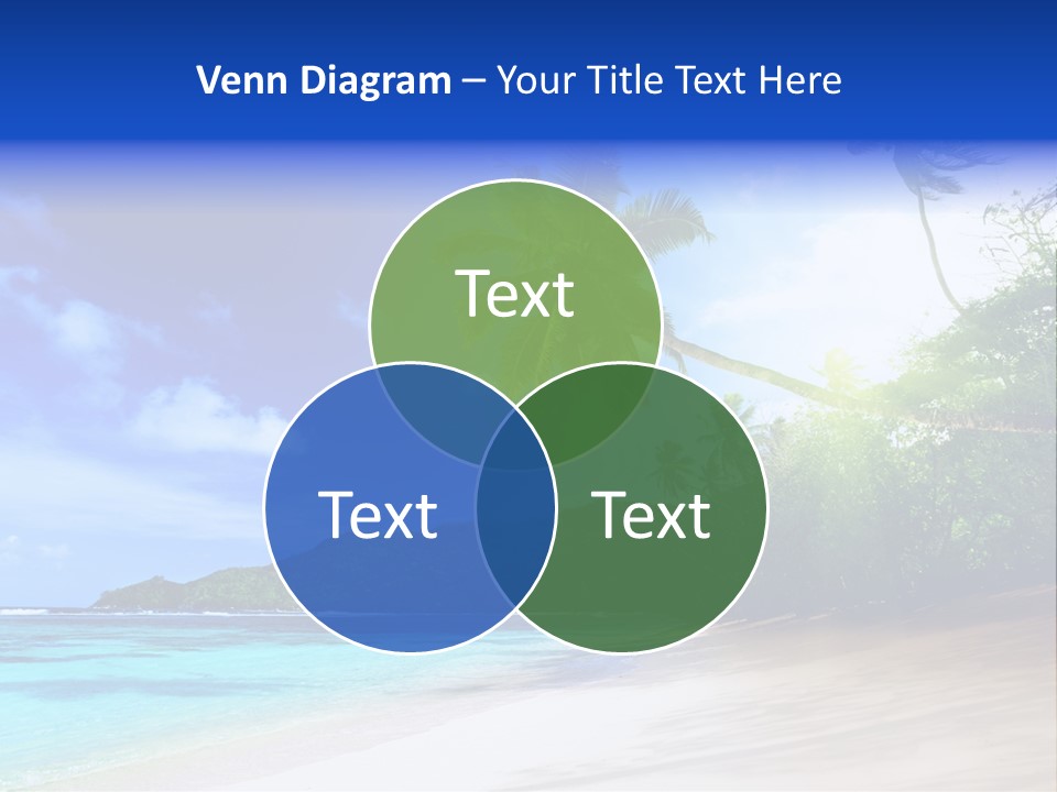 White Coconut Bay PowerPoint Template