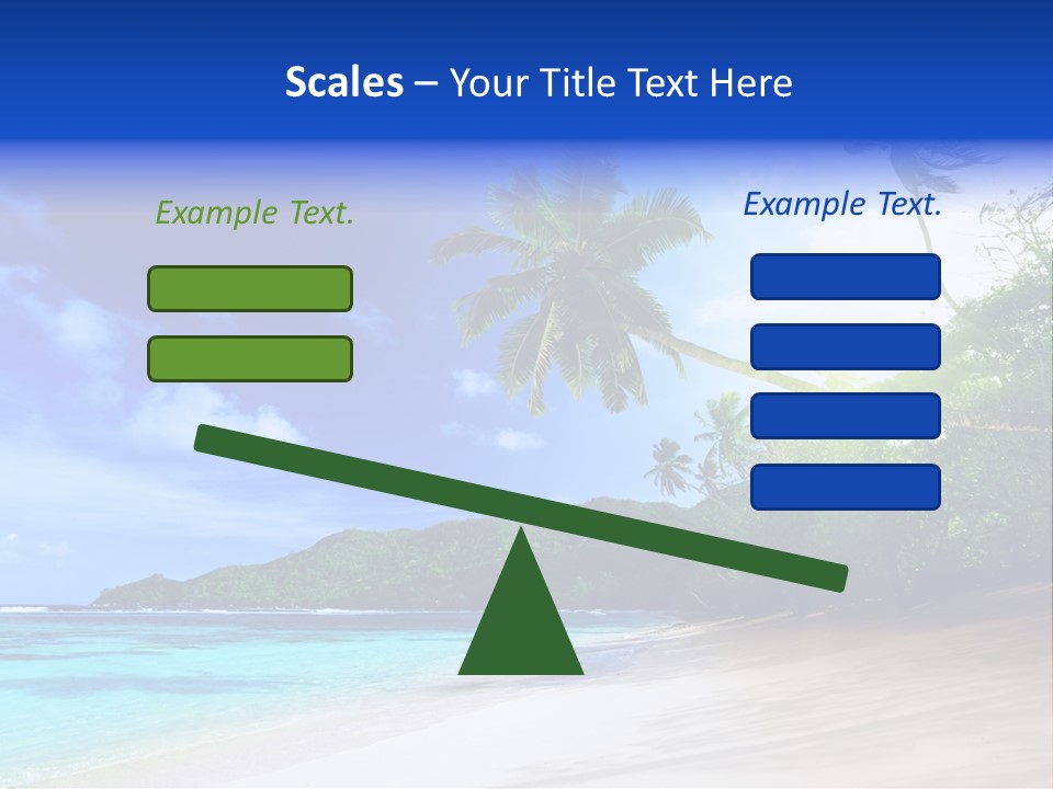 White Coconut Bay PowerPoint Template