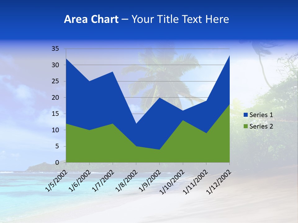 White Coconut Bay PowerPoint Template