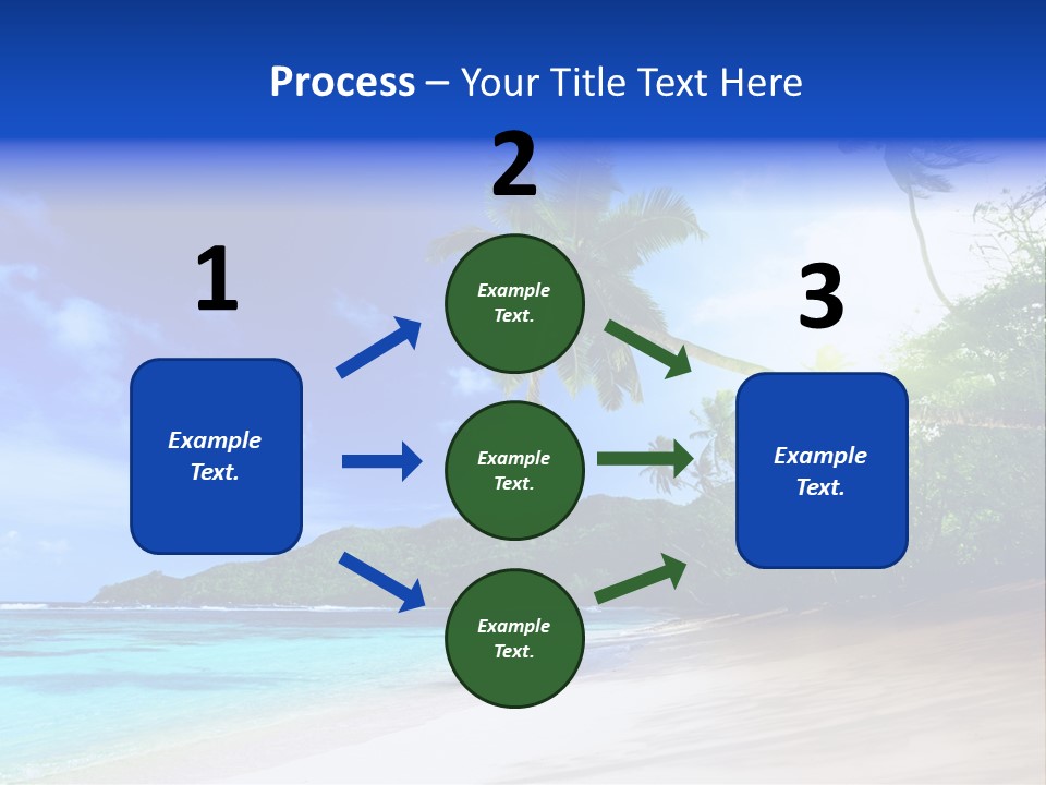 White Coconut Bay PowerPoint Template