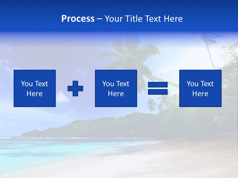 White Coconut Bay PowerPoint Template