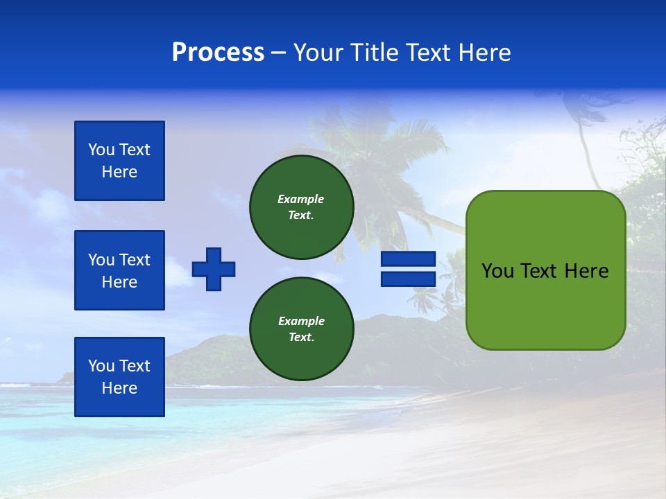 White Coconut Bay PowerPoint Template