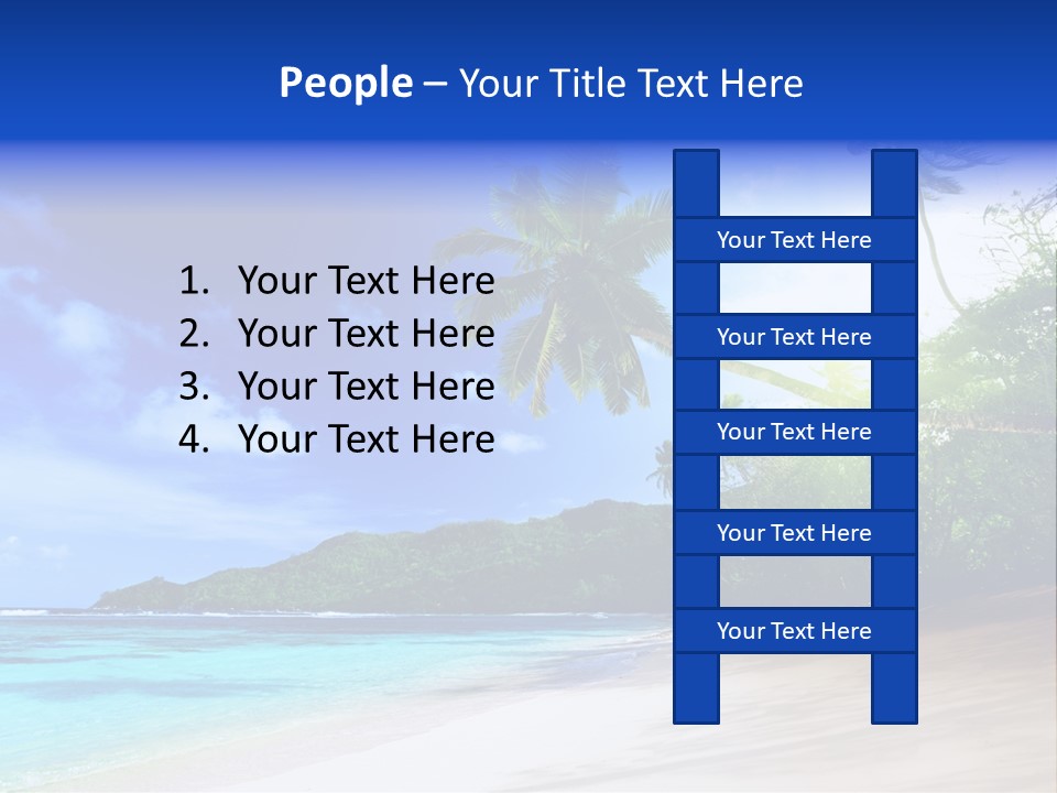 White Coconut Bay PowerPoint Template