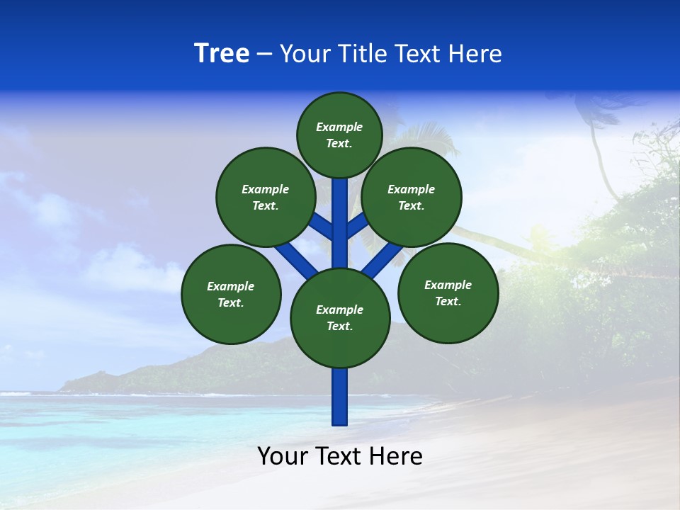 White Coconut Bay PowerPoint Template
