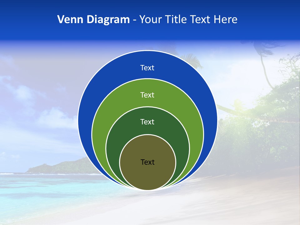 White Coconut Bay PowerPoint Template