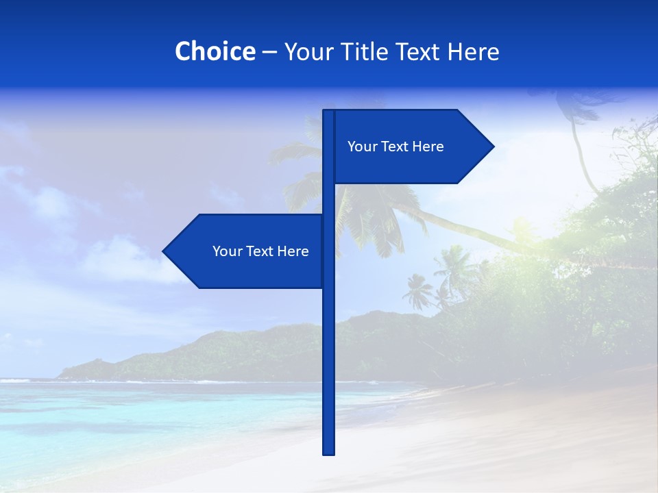White Coconut Bay PowerPoint Template