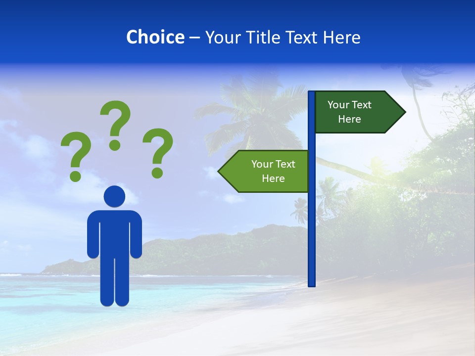 White Coconut Bay PowerPoint Template