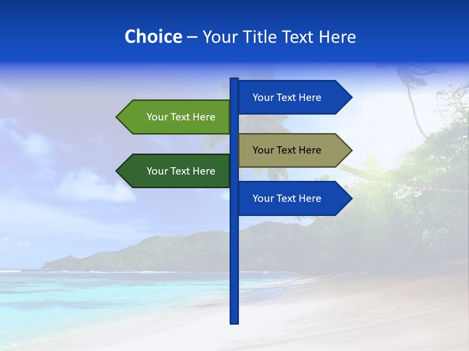 White Coconut Bay PowerPoint Template