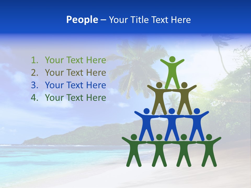 White Coconut Bay PowerPoint Template