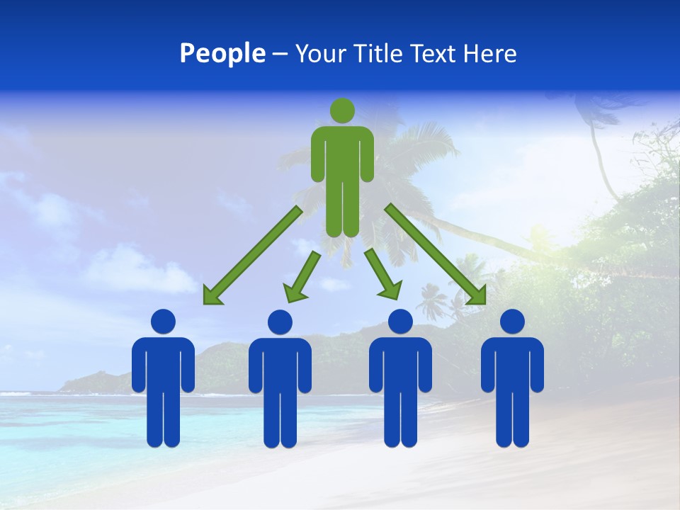 White Coconut Bay PowerPoint Template