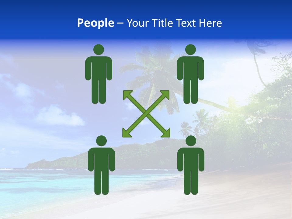 White Coconut Bay PowerPoint Template