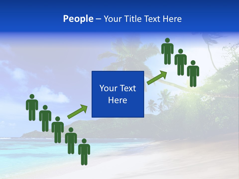 White Coconut Bay PowerPoint Template