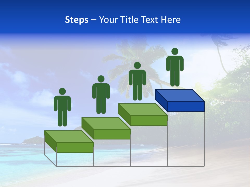 White Coconut Bay PowerPoint Template