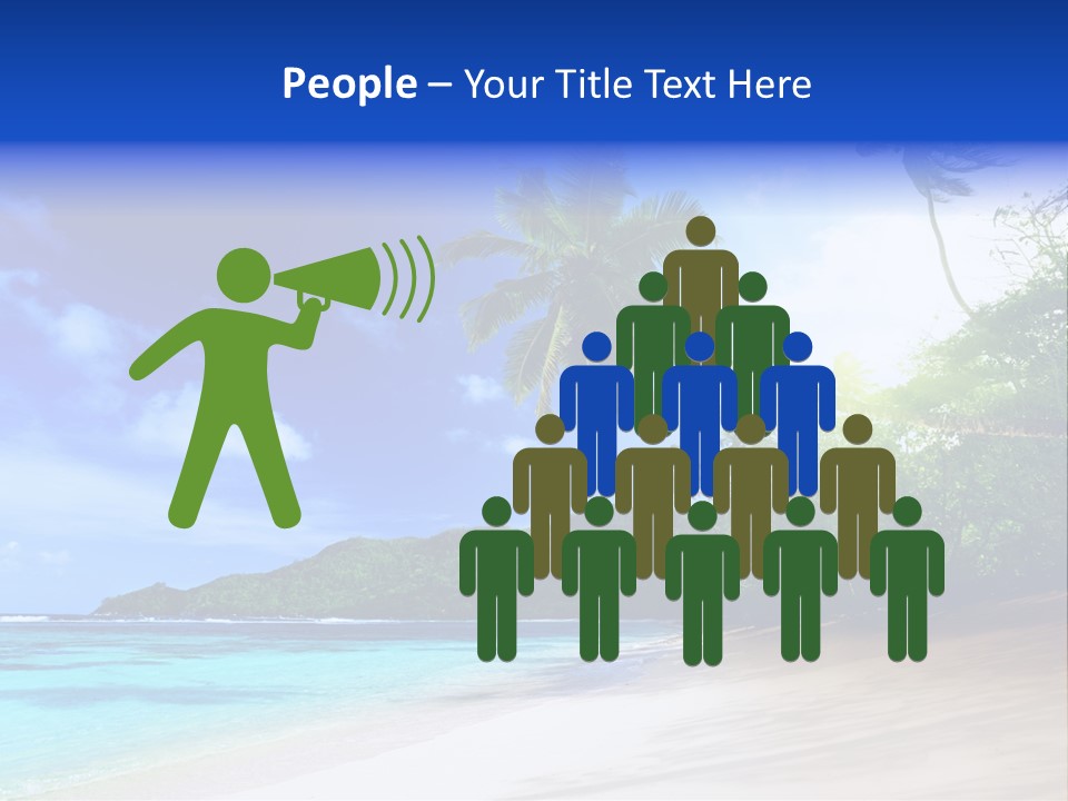 White Coconut Bay PowerPoint Template