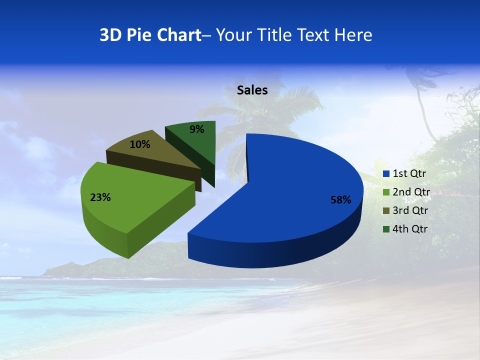 White Coconut Bay PowerPoint Template