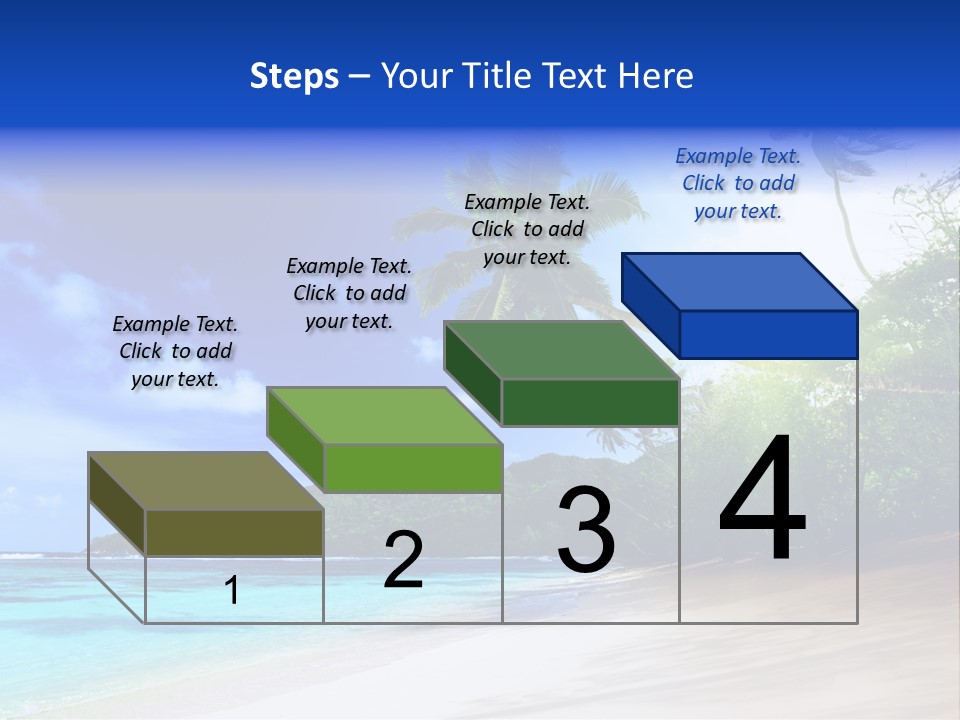 White Coconut Bay PowerPoint Template