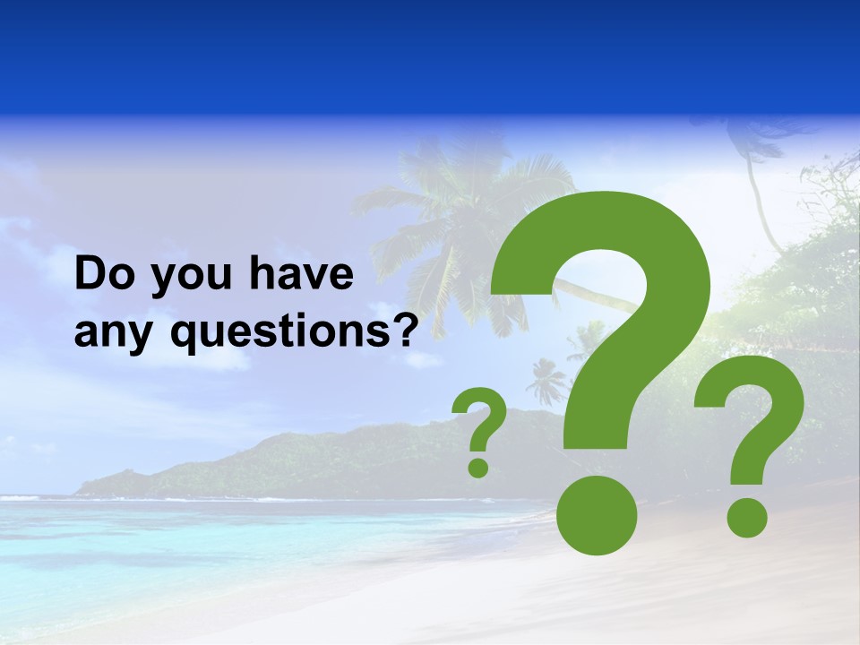 White Coconut Bay PowerPoint Template