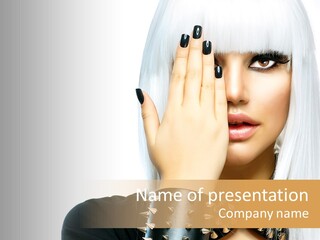 Portrait Fringe Hairstyle PowerPoint Template