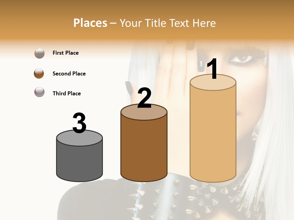 Portrait Fringe Hairstyle PowerPoint Template