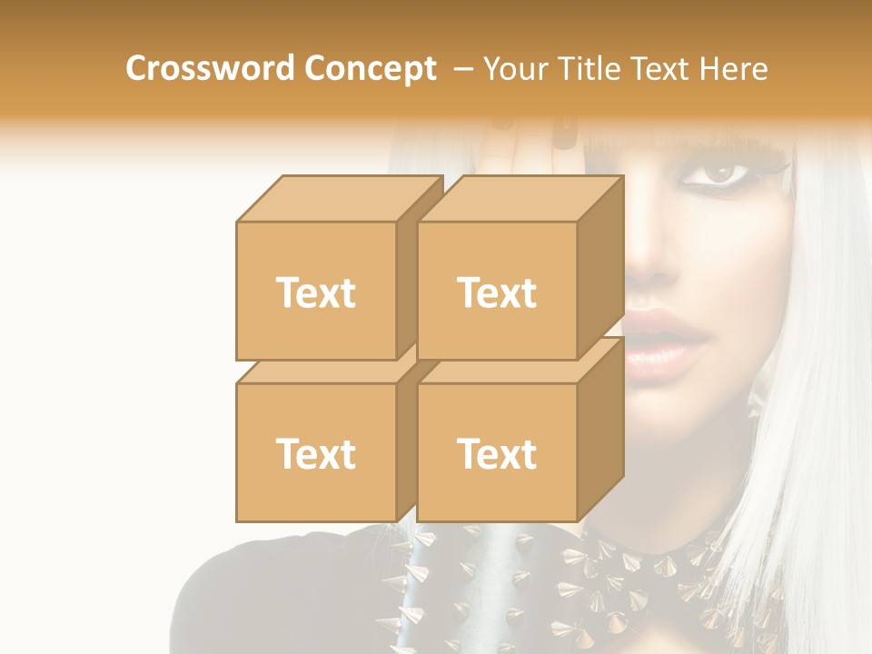 Portrait Fringe Hairstyle PowerPoint Template