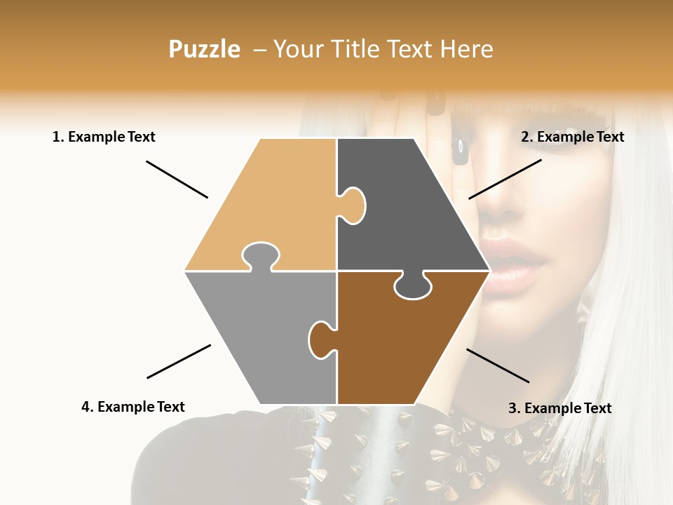 Portrait Fringe Hairstyle PowerPoint Template