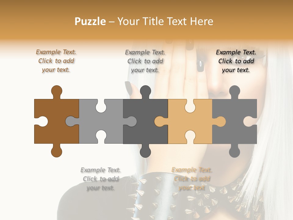 Portrait Fringe Hairstyle PowerPoint Template