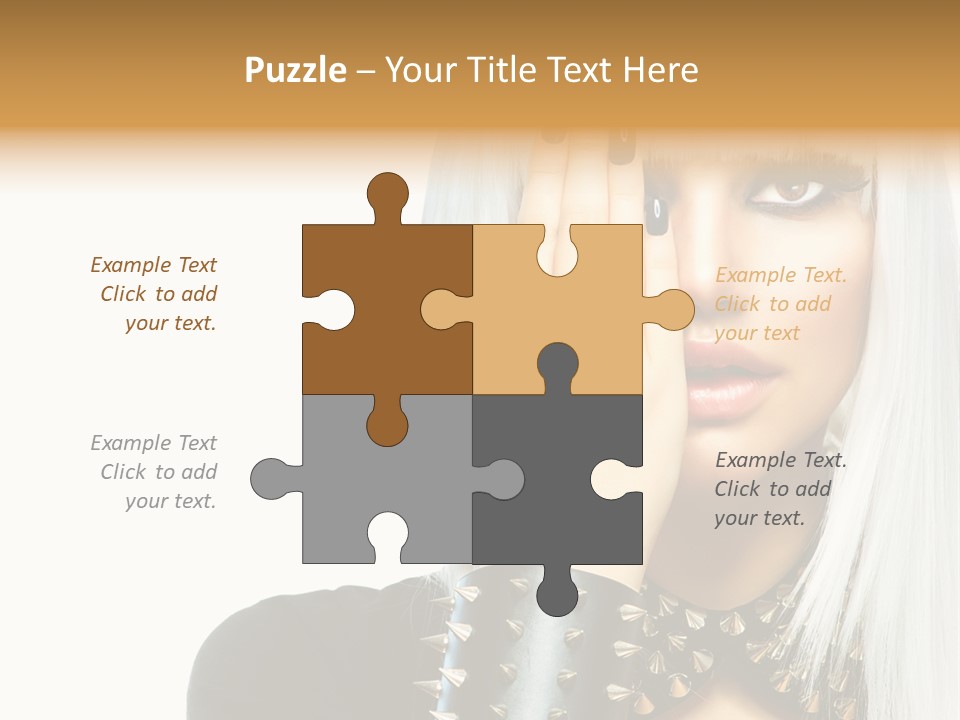Portrait Fringe Hairstyle PowerPoint Template