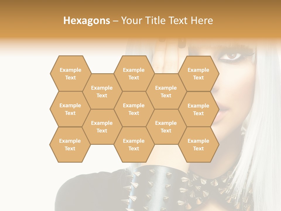 Portrait Fringe Hairstyle PowerPoint Template