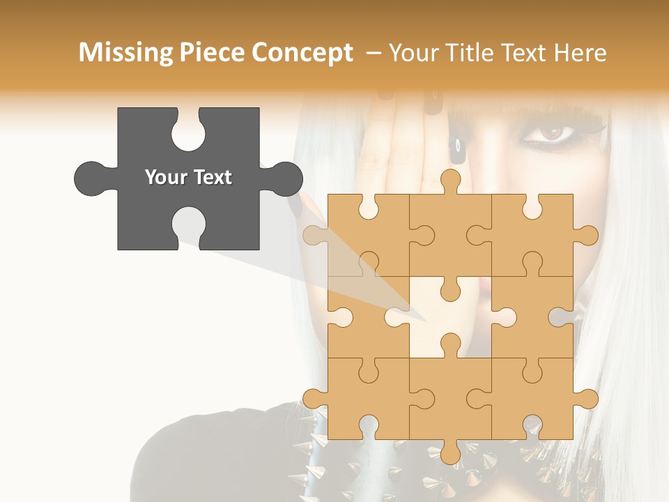 Portrait Fringe Hairstyle PowerPoint Template