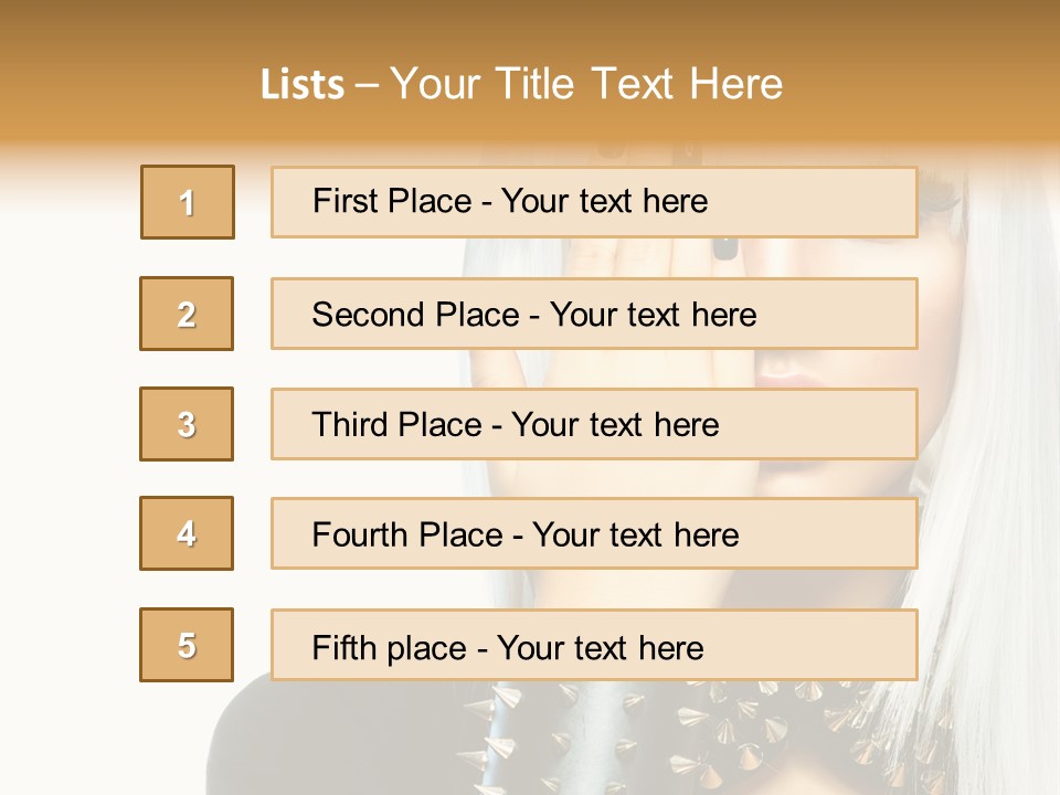 Portrait Fringe Hairstyle PowerPoint Template