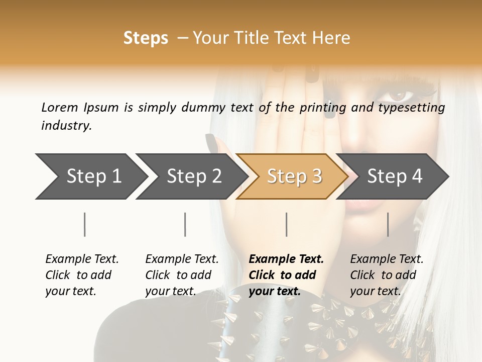 Portrait Fringe Hairstyle PowerPoint Template