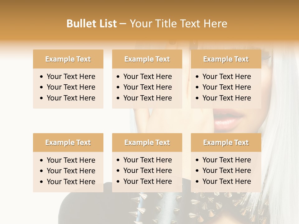 Portrait Fringe Hairstyle PowerPoint Template