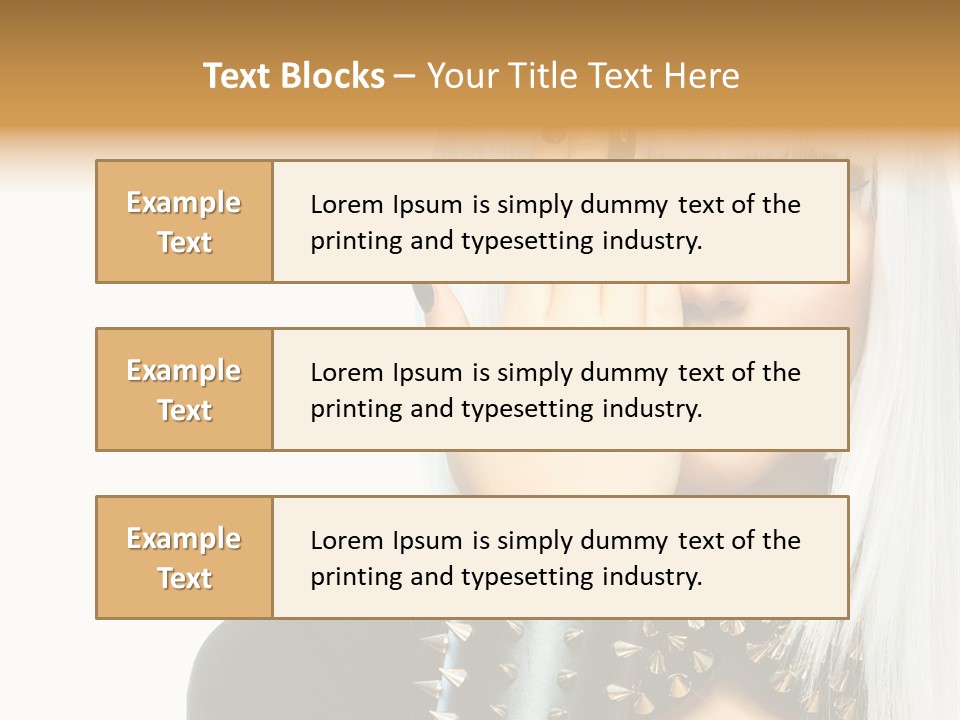Portrait Fringe Hairstyle PowerPoint Template