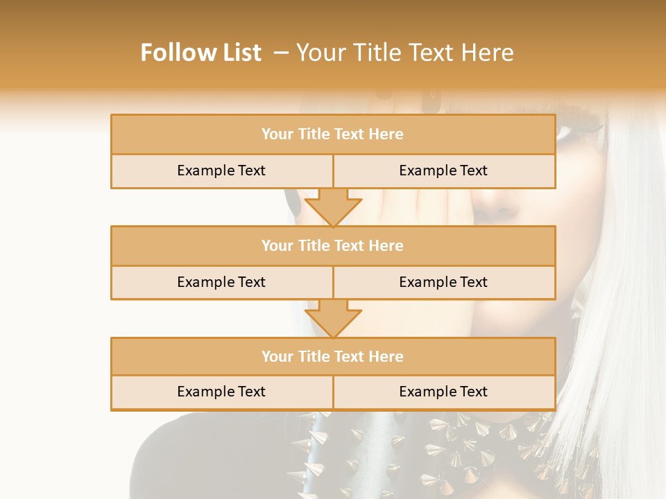 Portrait Fringe Hairstyle PowerPoint Template